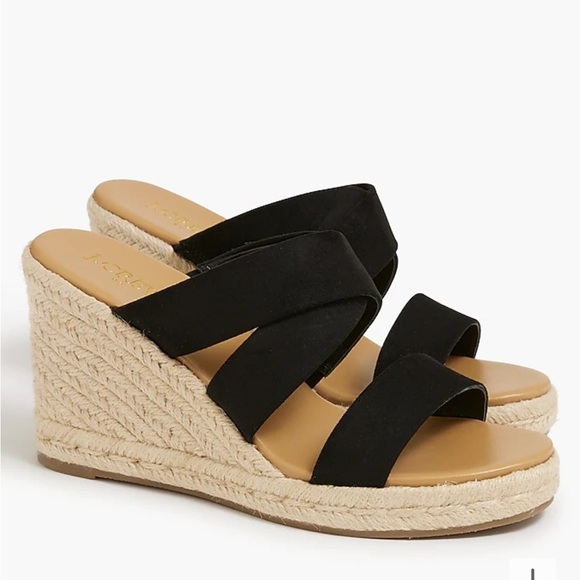 J Crew Wide-strap espadrille mule wedges BQ431 - Picture 1 of 5